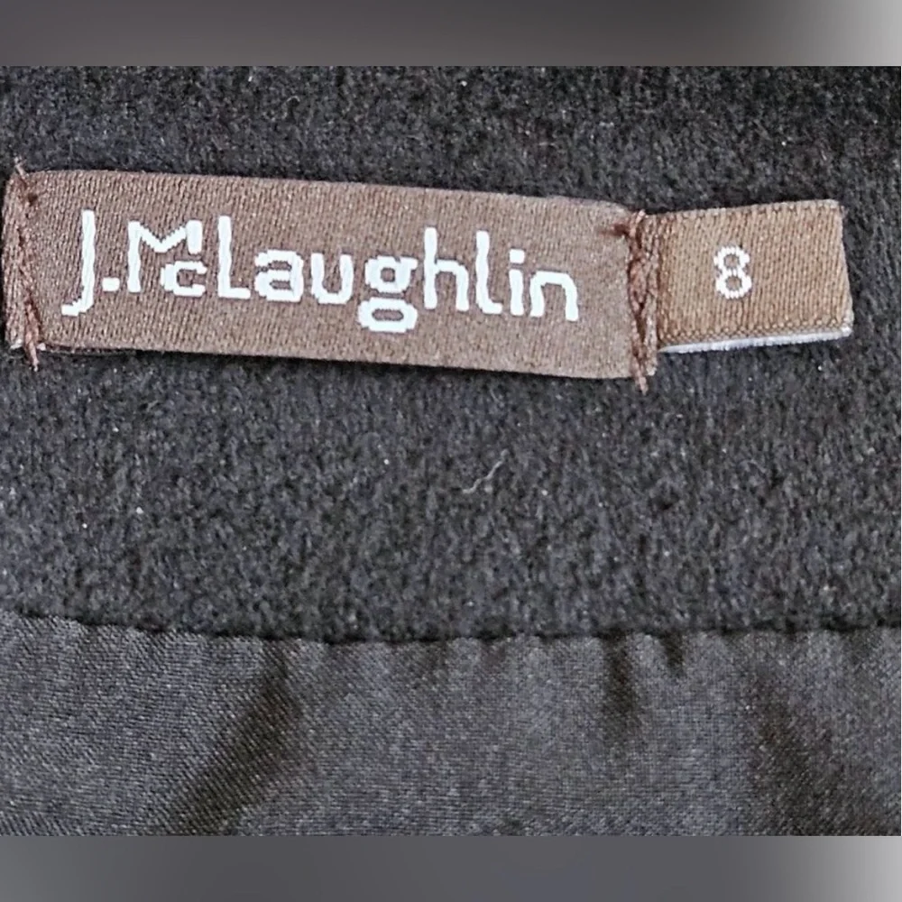 J McLaughlin Pencil Skirt Womens Size 8 Black Strech Faux Suede Boho Career - Picture 3 of 7